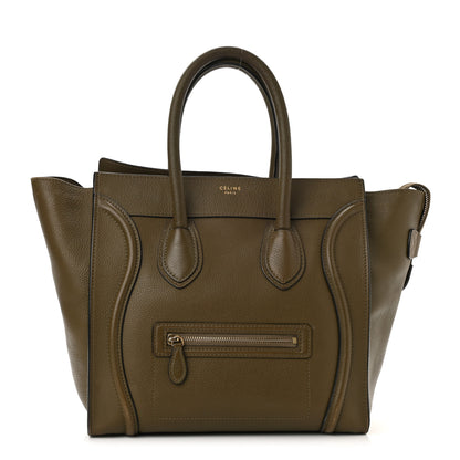 Celine Drummed Calfskin Mini Luggage Souris 1 of 13