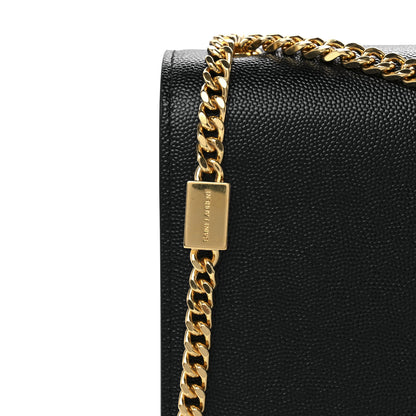Saint Laurent Grain De Poudre Medium Classic Monogram Kate Satchel Black 9 of 13