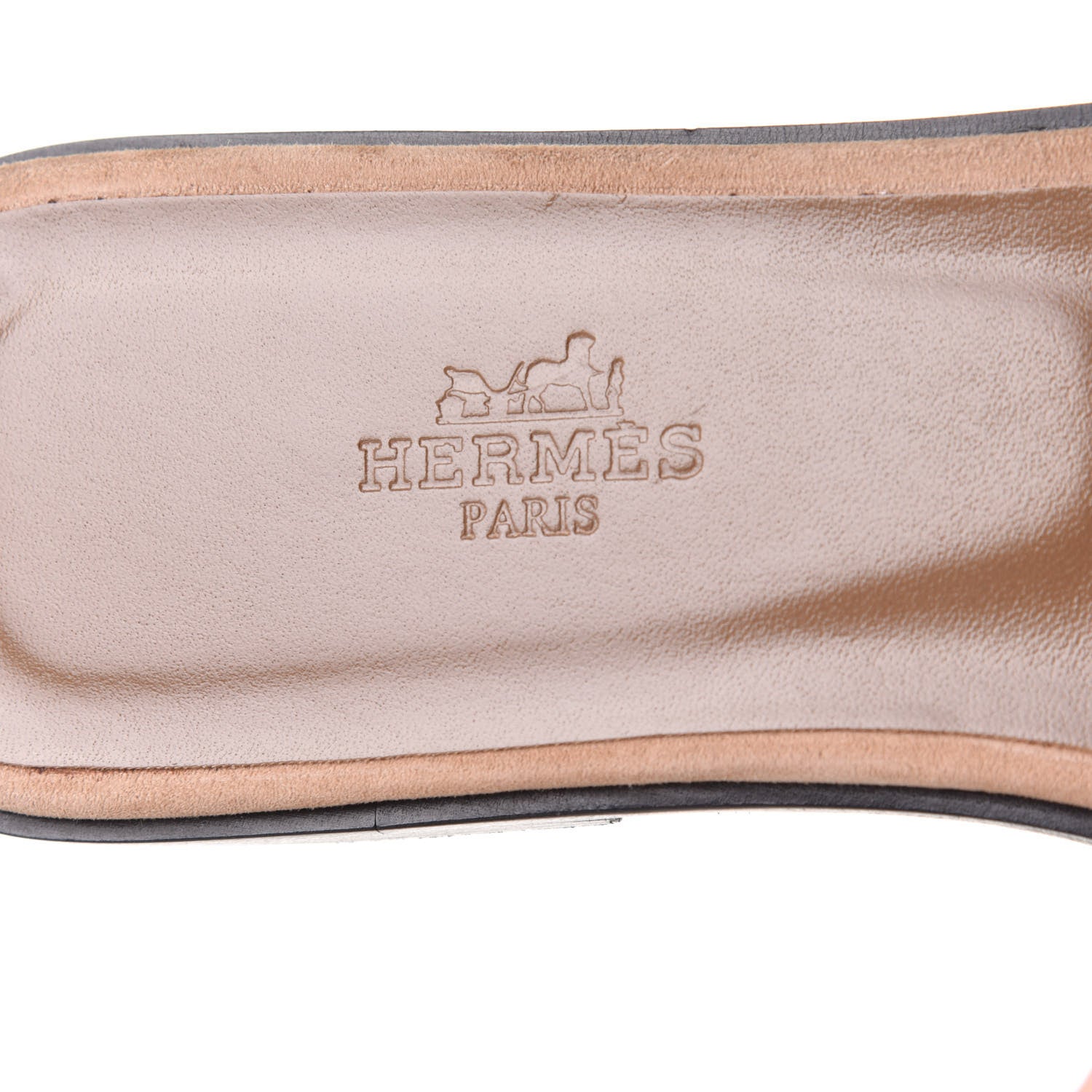 Hermes Velvet Goatskin Patchwork Oran Sandals 38.5 Multicolor Beige 7 of 9