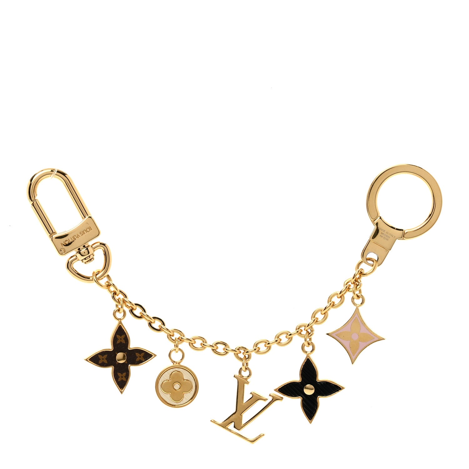 Louis Vuitton Monogram Spring Street Bag Charm Key Holder Gold 1 of 3