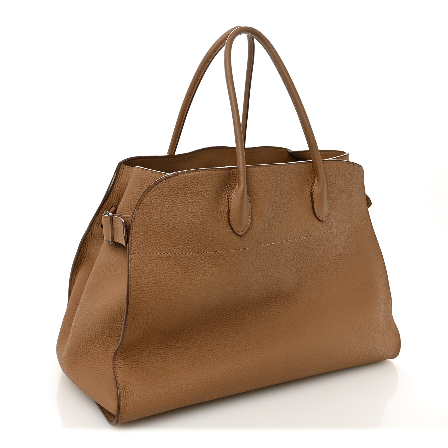 The Row Matte Grained Calfskin Soft Margaux 17 Dark Taupe 3 of 10