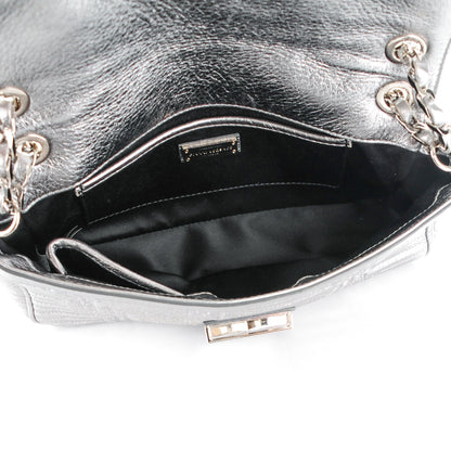 Versace Metallic Calfskin Quilted Couture Shoulder Bag Silver 5 of 7