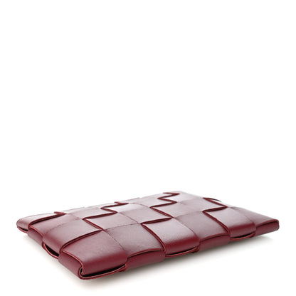 Bottega Veneta Nappa Maxi Intrecciato Small Cassette Flat Zip Pouch Bordeaux 4 of 8