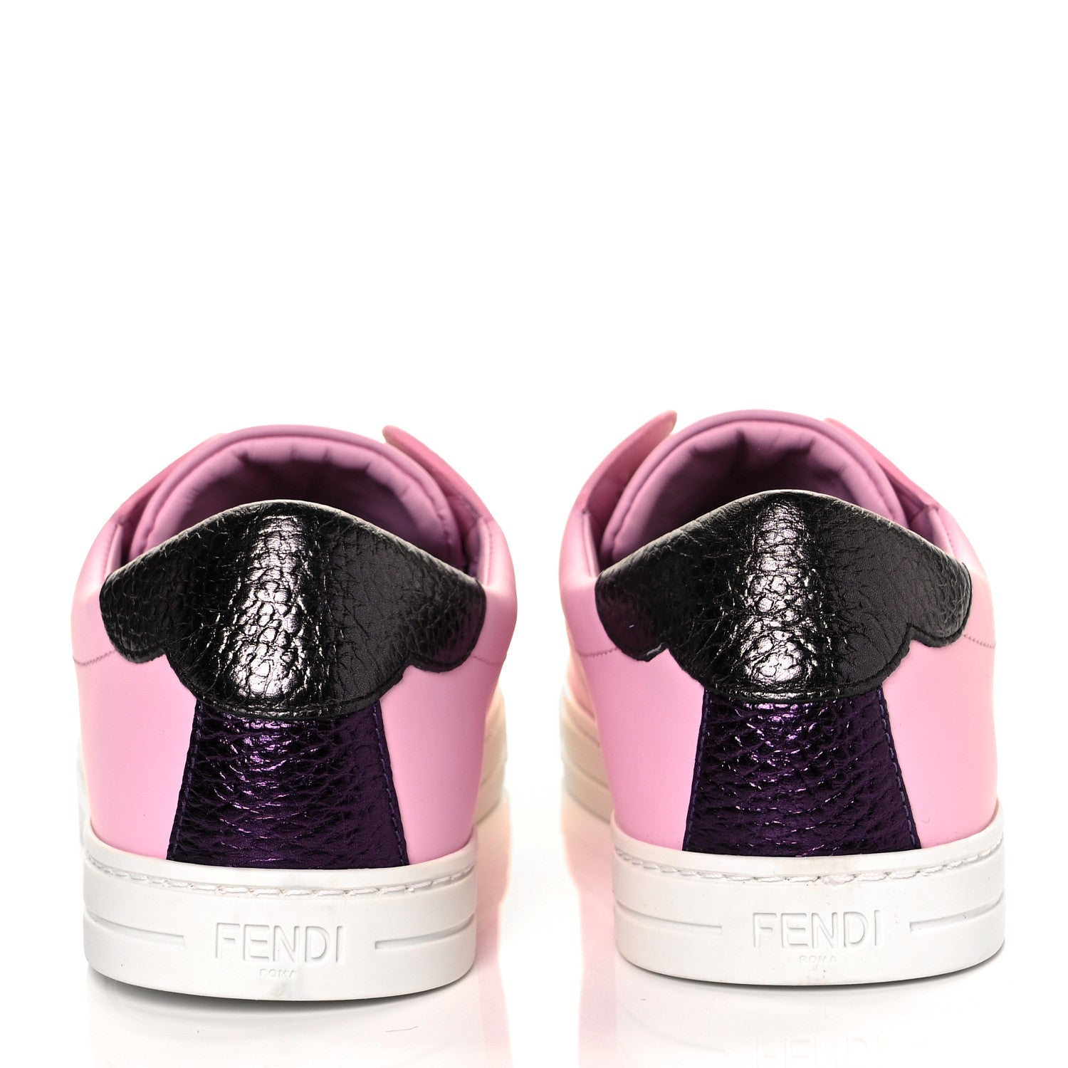 Fendi Vitello Lurex Rockoclick Slip On Sneakers 38 Lavanda 5 of 9