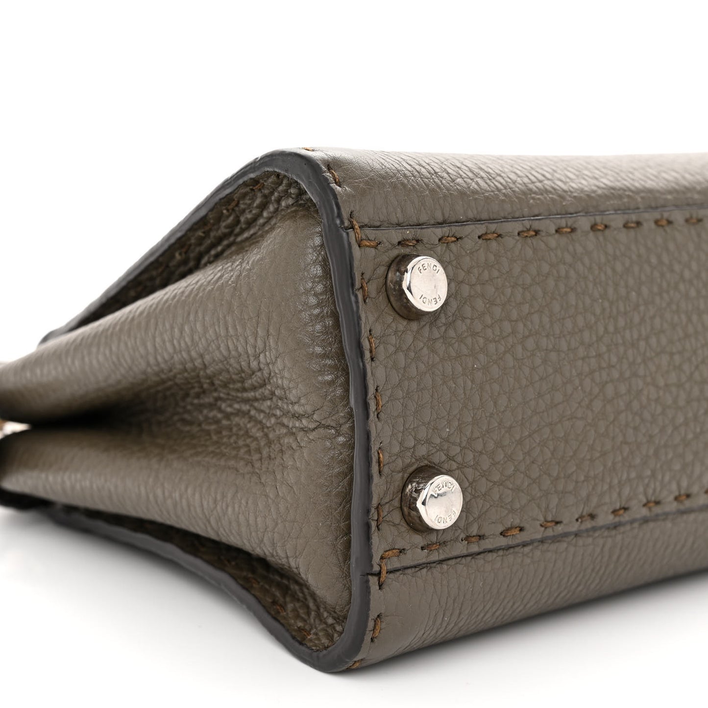 Cuoio Romano Snakeskin Selleria Mini Peekaboo Iconic Satchel Corda White