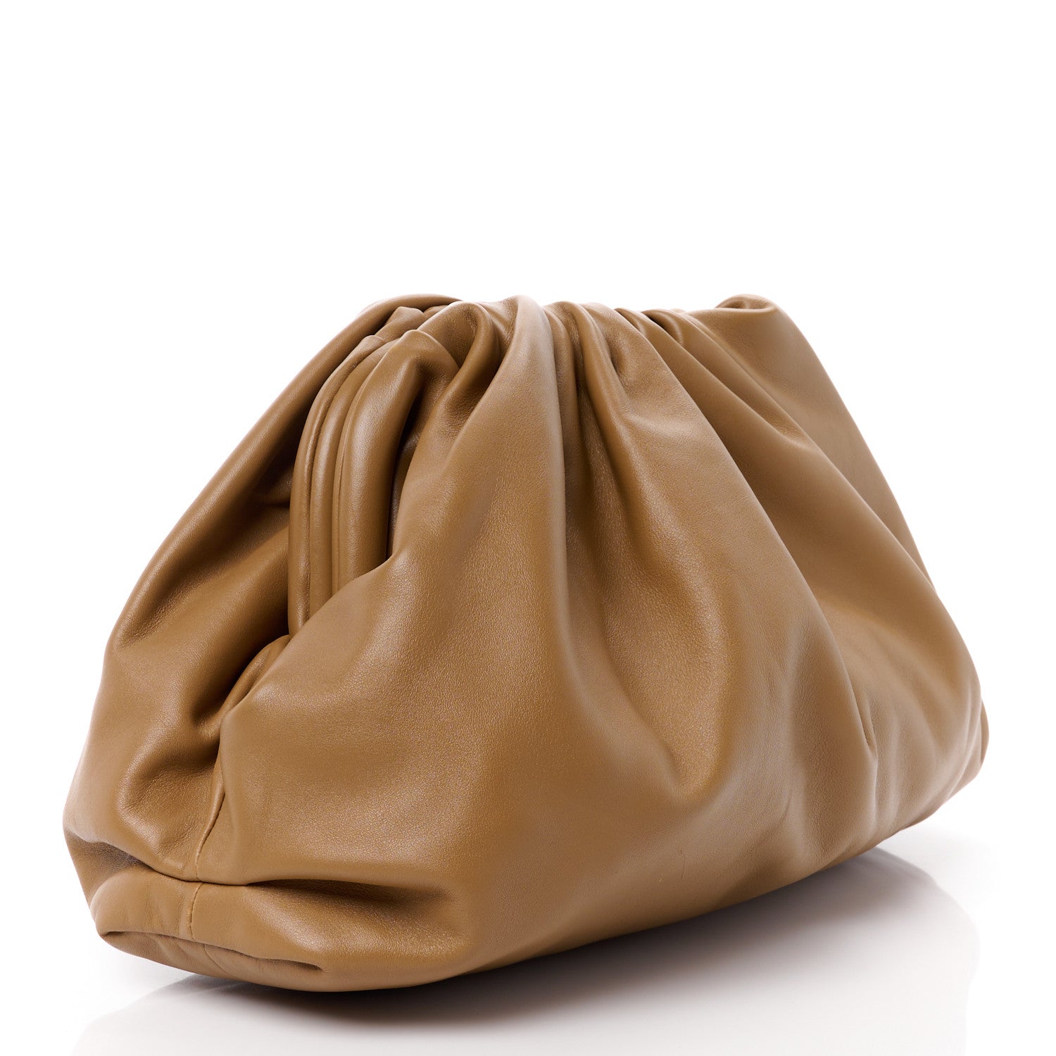 Bottega Veneta Smooth Butter Calf The Pouch Oversized Clutch Cammello 3 of 12