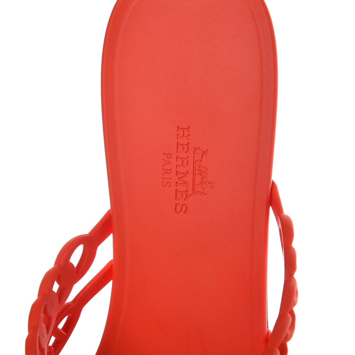 Hermes Rubber Chaine d'Ancre Nude Sandals 41 Pavot 7 of 8
