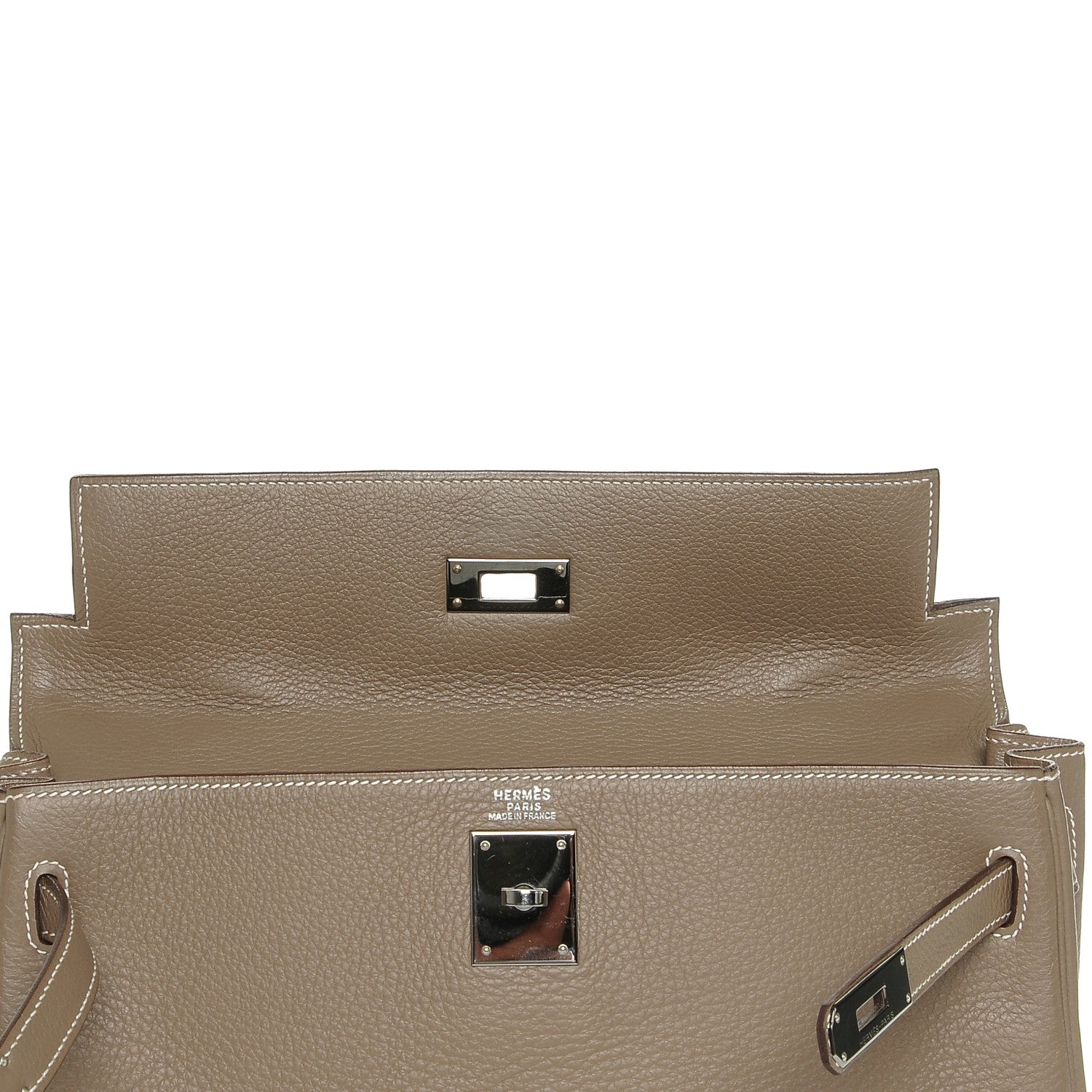 Hermes Taurillon Clemence Kelly Retourne 32 Etoupe 20 of 24