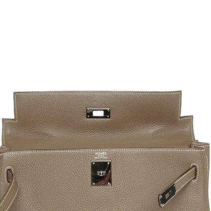 Hermes Taurillon Clemence Kelly Retourne 32 Etoupe 20 of 24