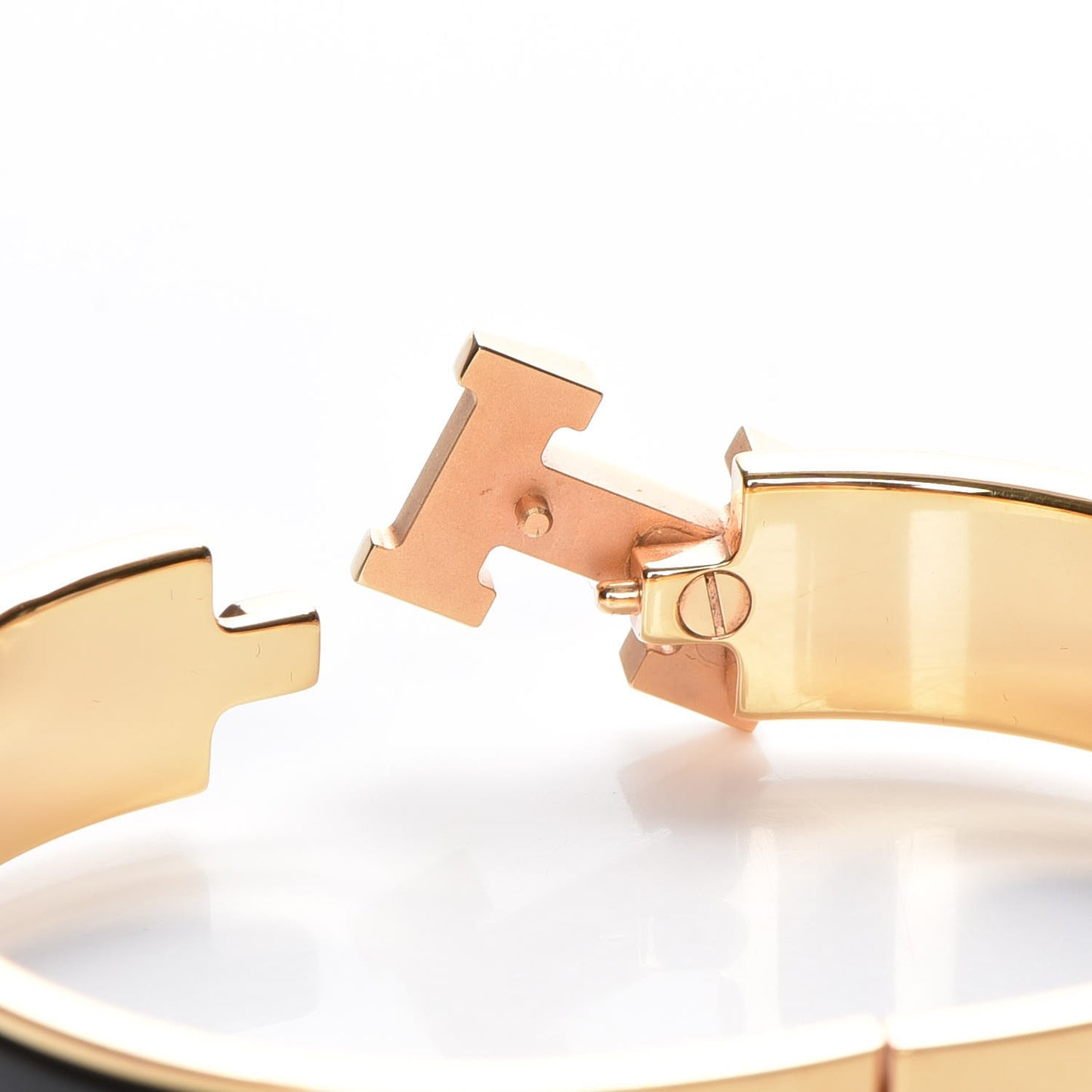 Enamel Narrow Clic Clac H Bracelet PM Black