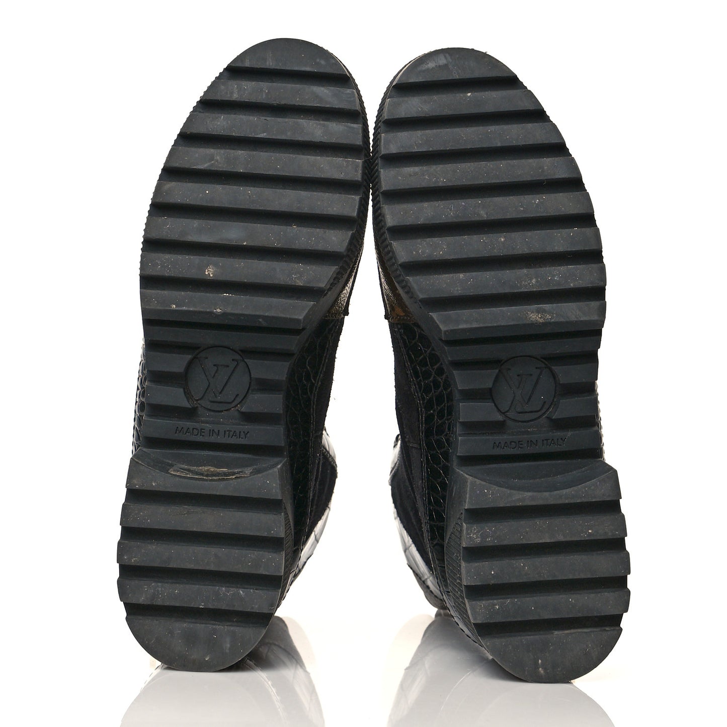 Suede Calfskin Monogram Laureate Platform Desert Boots 36 Black