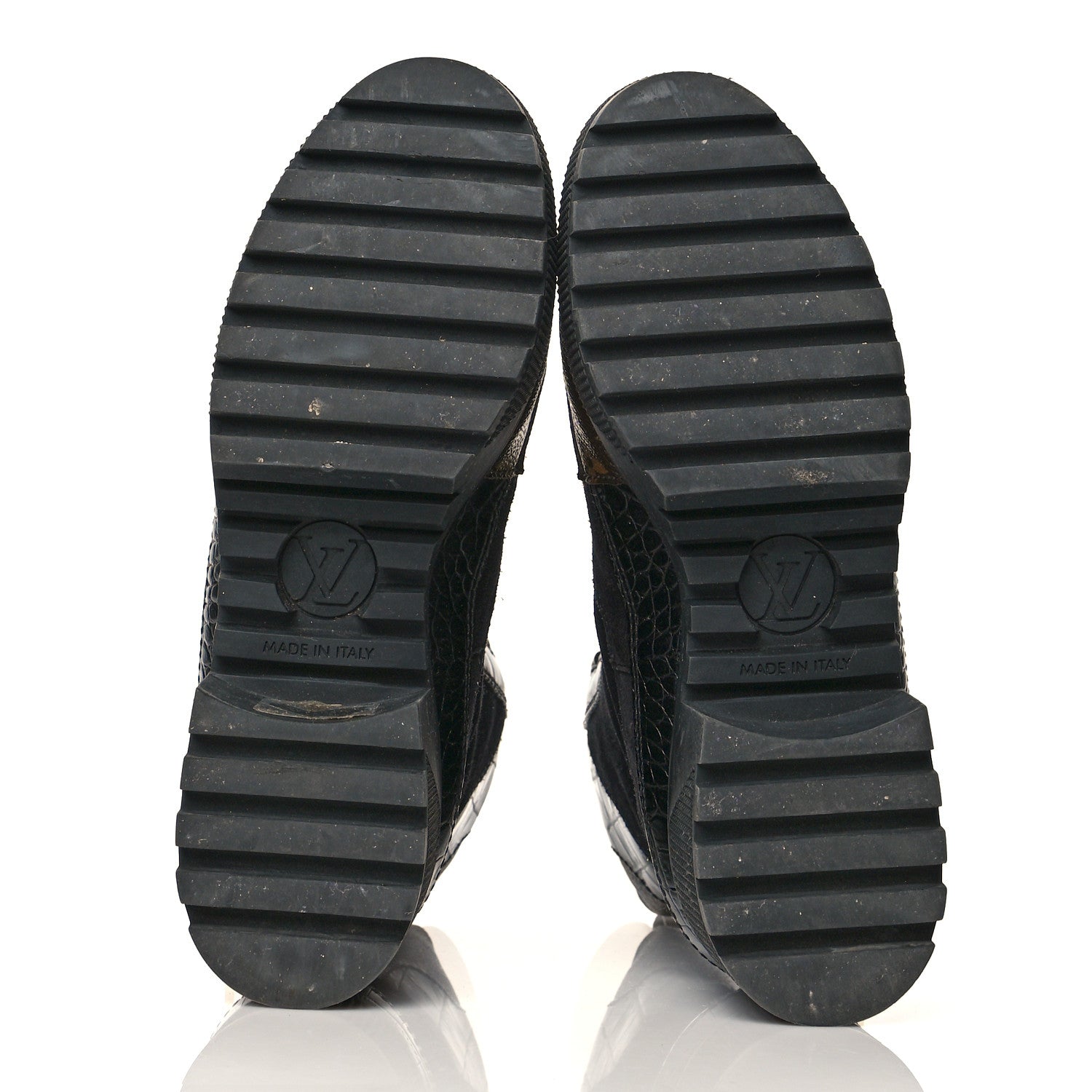 Louis Vuitton Suede Calfskin Monogram Laureate Platform Desert Boots 36 Black 5 of 8
