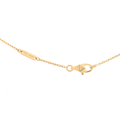 Van Cleef & Arpels 18K Yellow Gold Mother of Pearl Sweet Alhambra Pendant Necklace 4 of 5