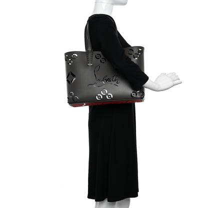 Christian Louboutin Calfskin Loubinthesky Perforated Small Cabata Tote Rocket 2 of 12