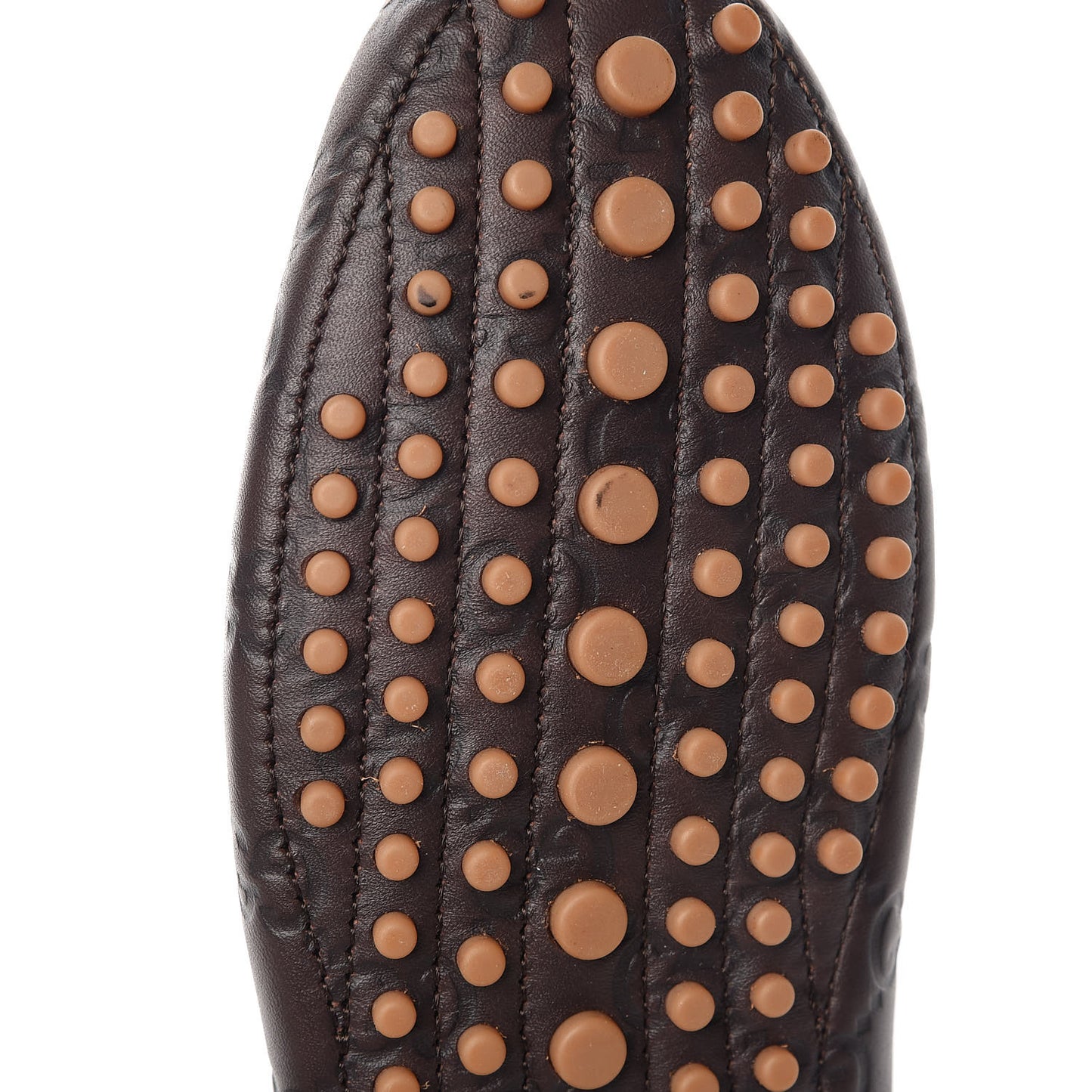 Soft Guccissima Womens Driver Loafers 37.5 Chocolate