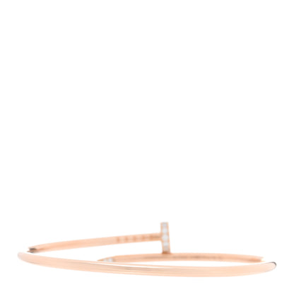Cartier 18K Pink Gold Diamond Small Juste Un Clou Bracelet 16 2 of 4
