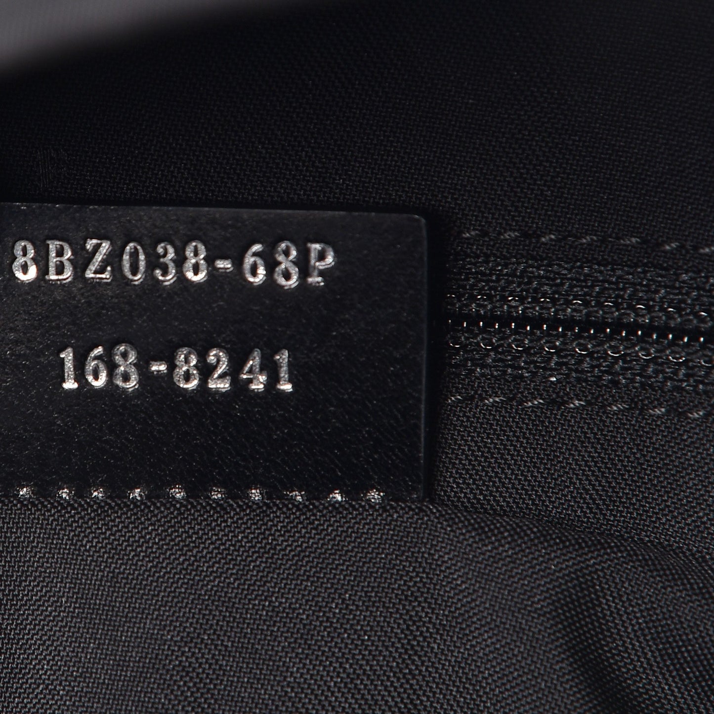 Nylon Shearling Apple Mini Backpack Black