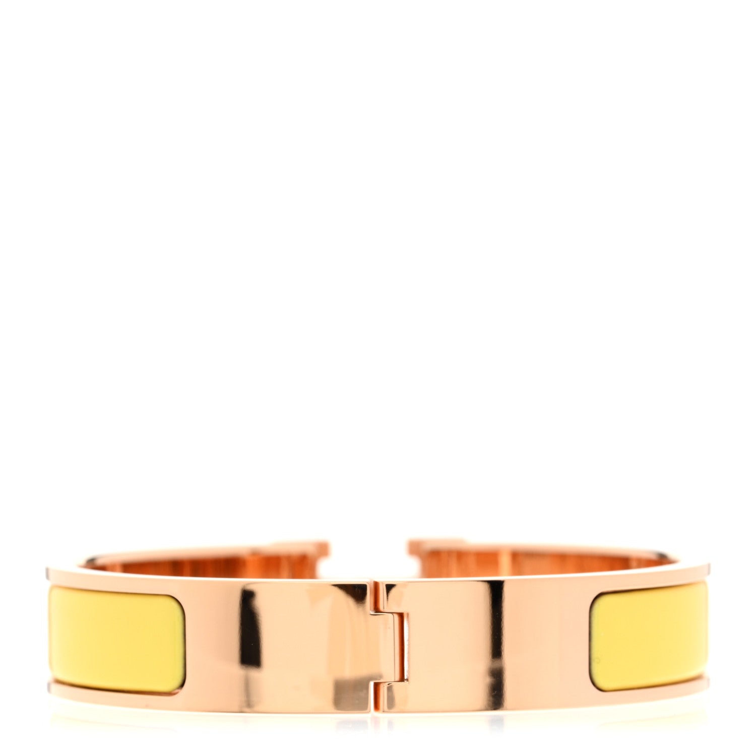Hermes Enamel Narrow Clic Clac H Bracelet PM Jaune D'Or 3 of 6