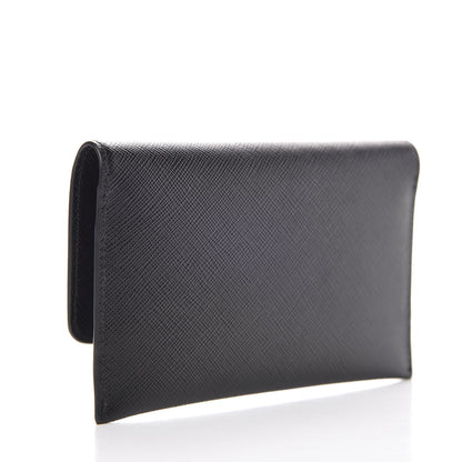 Prada Saffiano Metal Flap Wallet Black 3 of 8