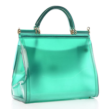 Dolce & Gabbana PVC Medium Miss Sicily Satchel Verde 3 of 7