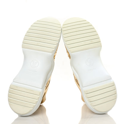 Louis Vuitton Metallic Calfskin Technical Nylon LV Archlight Sneakers 39 Gold White 5 of 7