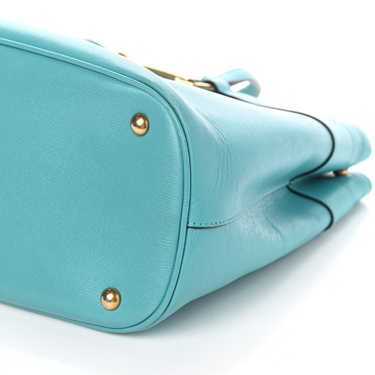 Textured Calfskin Medium Bright Bit Tote Blue