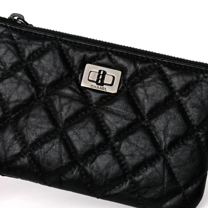 Chanel Aged Calfskin Quilted Small Reissue Cosmetic Case So Black 10 of 11