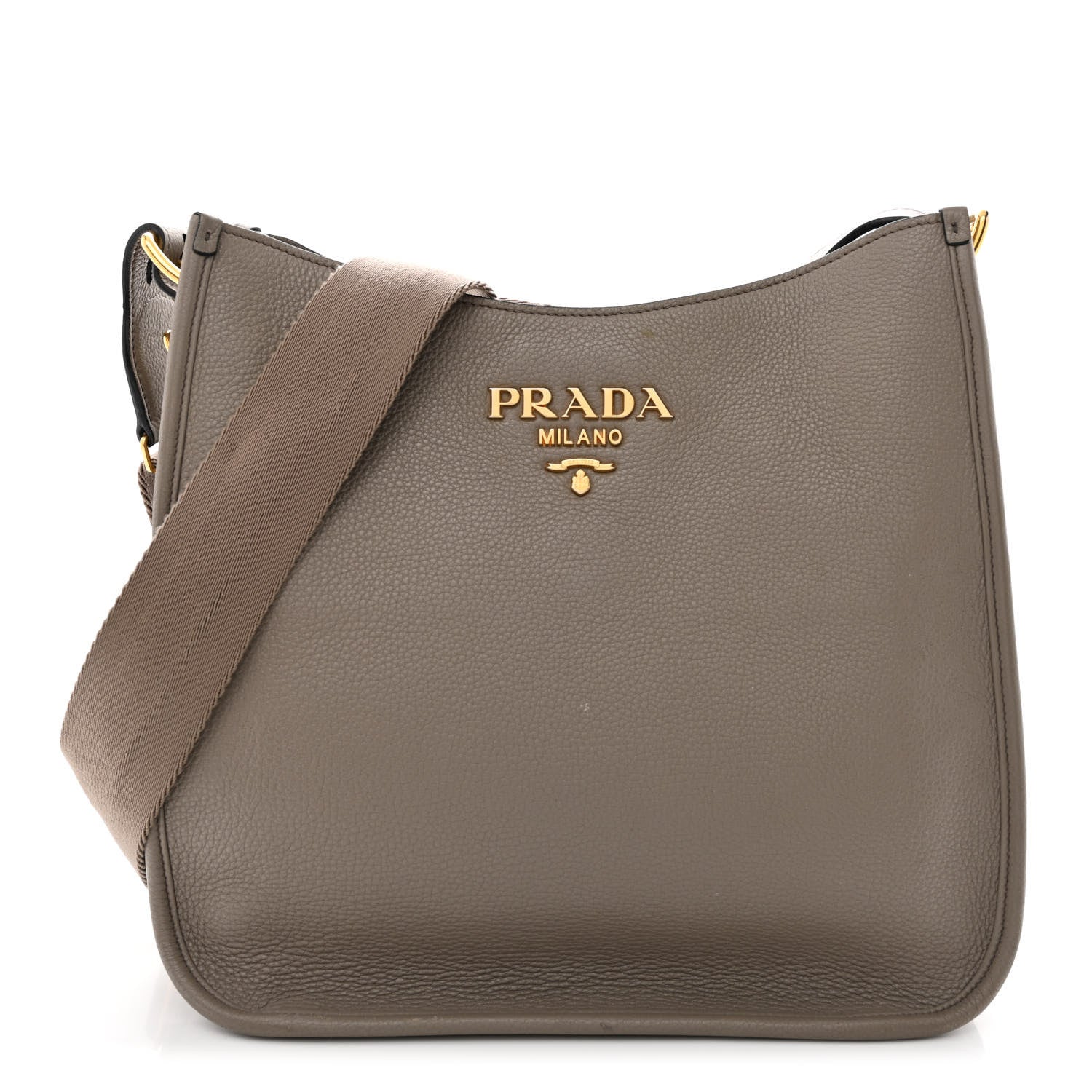 Prada Vitello Daino Messenger Hobo Argilla 1 of 16