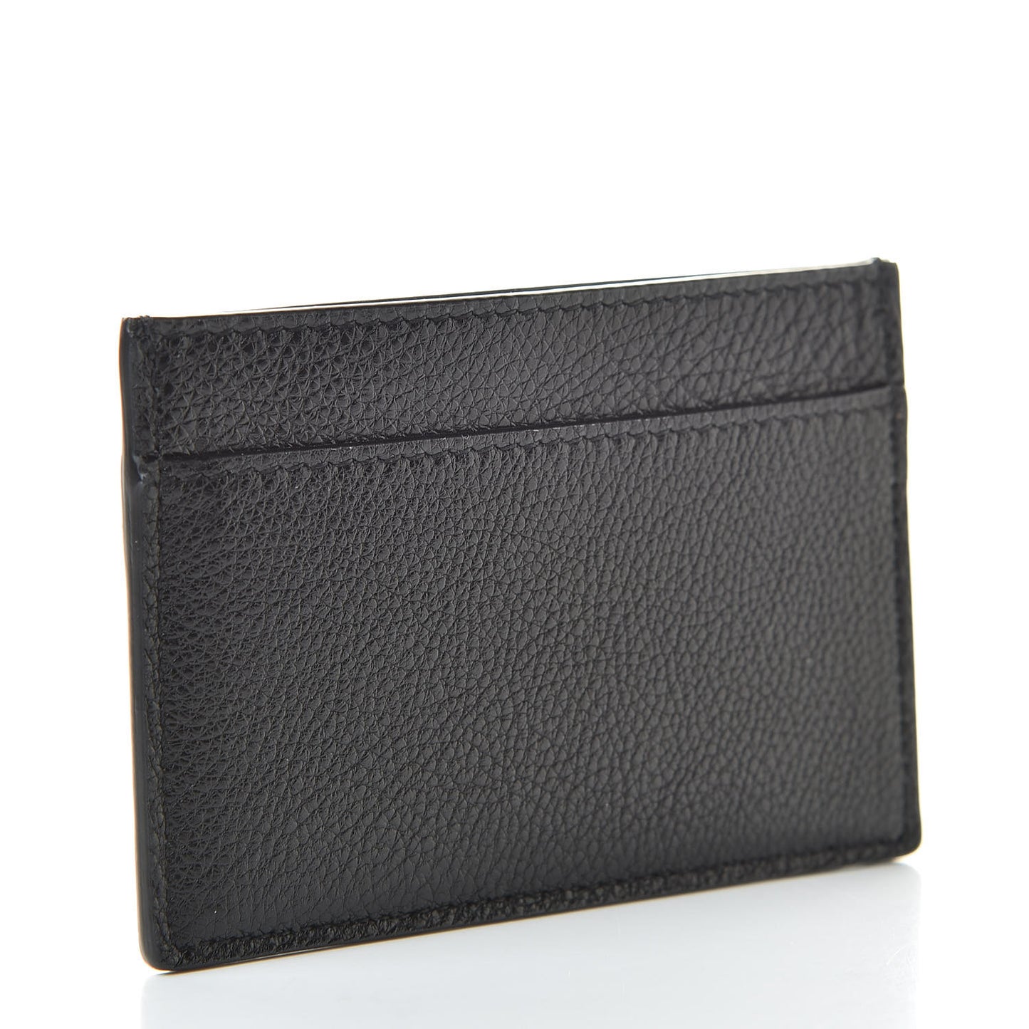 Textured Calfskin Belle De Jour Card Case Black
