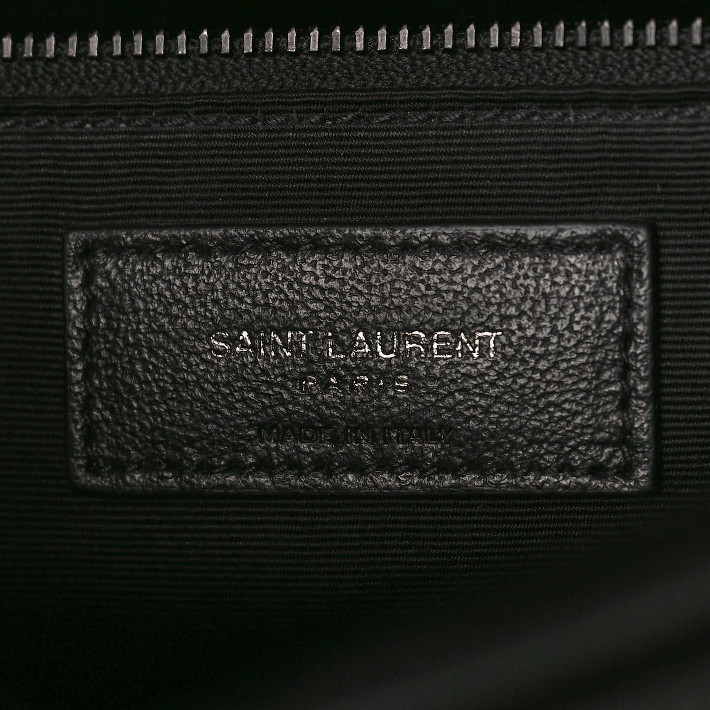 Lambskin Quilted Monogram Monochrome Medium Loulou Puffer Chain Satchel Black
