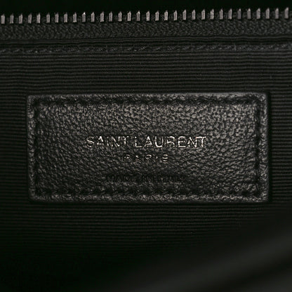 Saint Laurent Lambskin Quilted Monogram Monochrome Medium Loulou Puffer Chain Satchel Black 6 of 8
