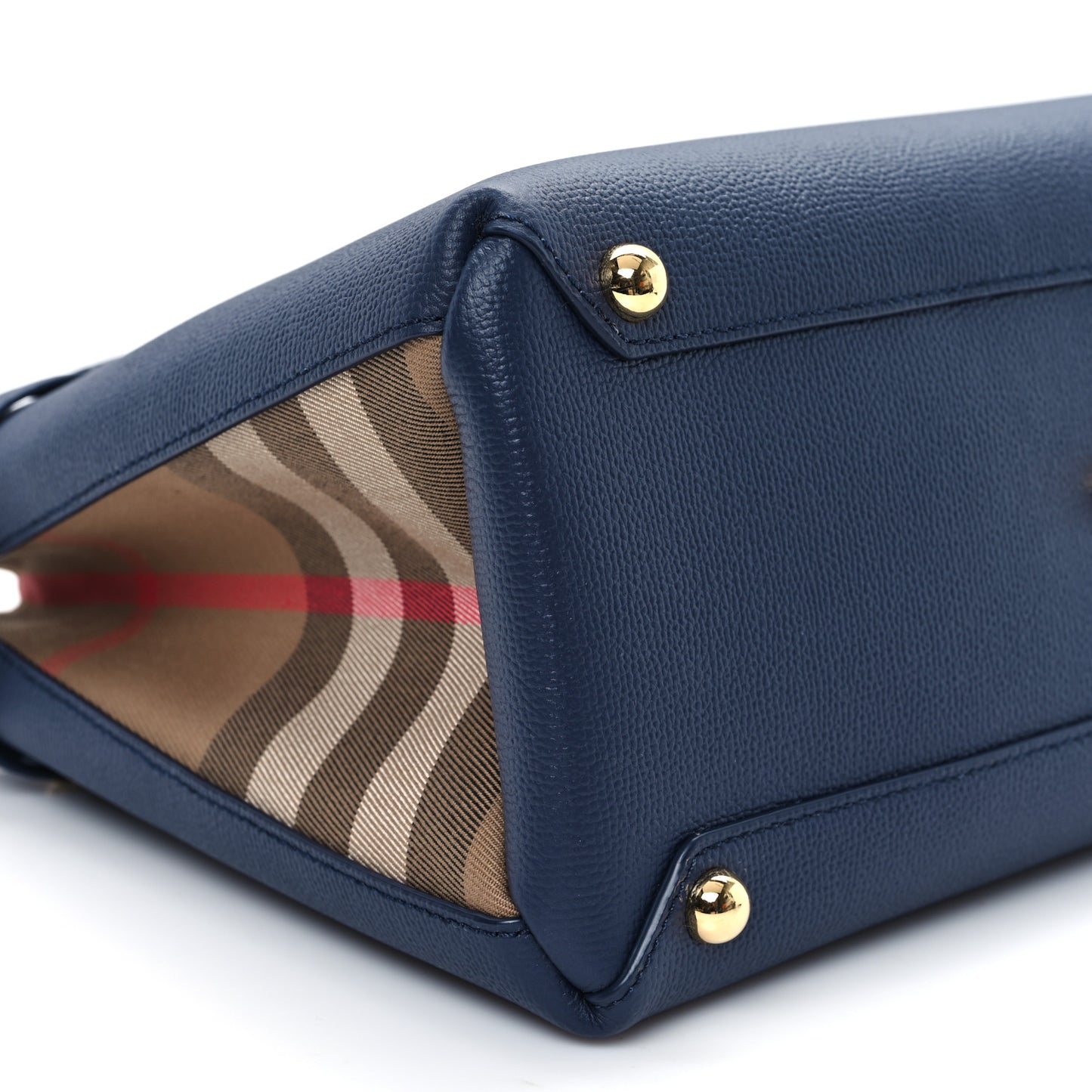 Derby Calfskin Vintage Check Medium Banner Tote Regency Blue