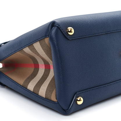 Burberry Derby Calfskin Vintage Check Medium Banner Tote Regency Blue 8 of 10