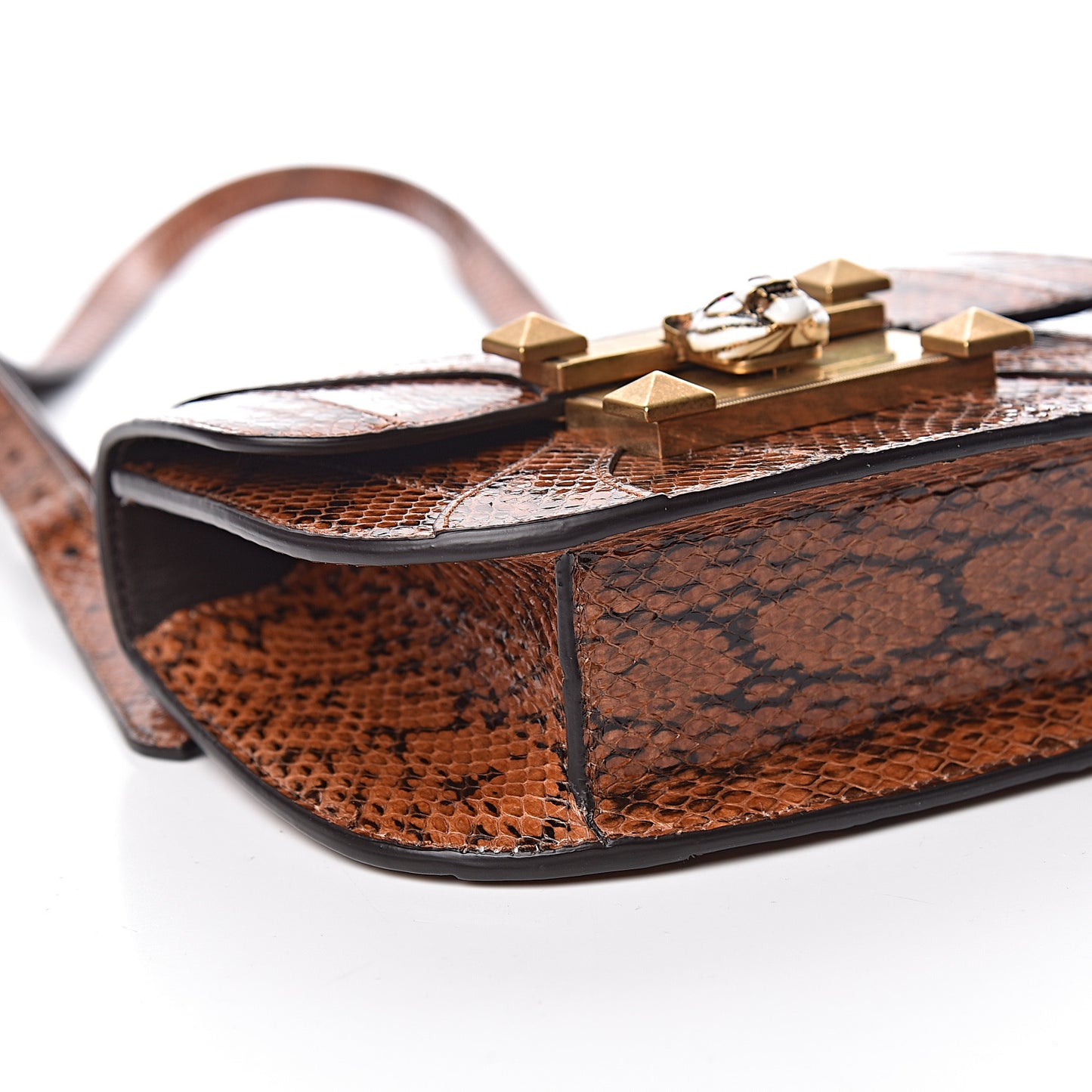 Elaphe Radiata Crystal Small Osiride Shoulder Bag Bright Cuir Ruby