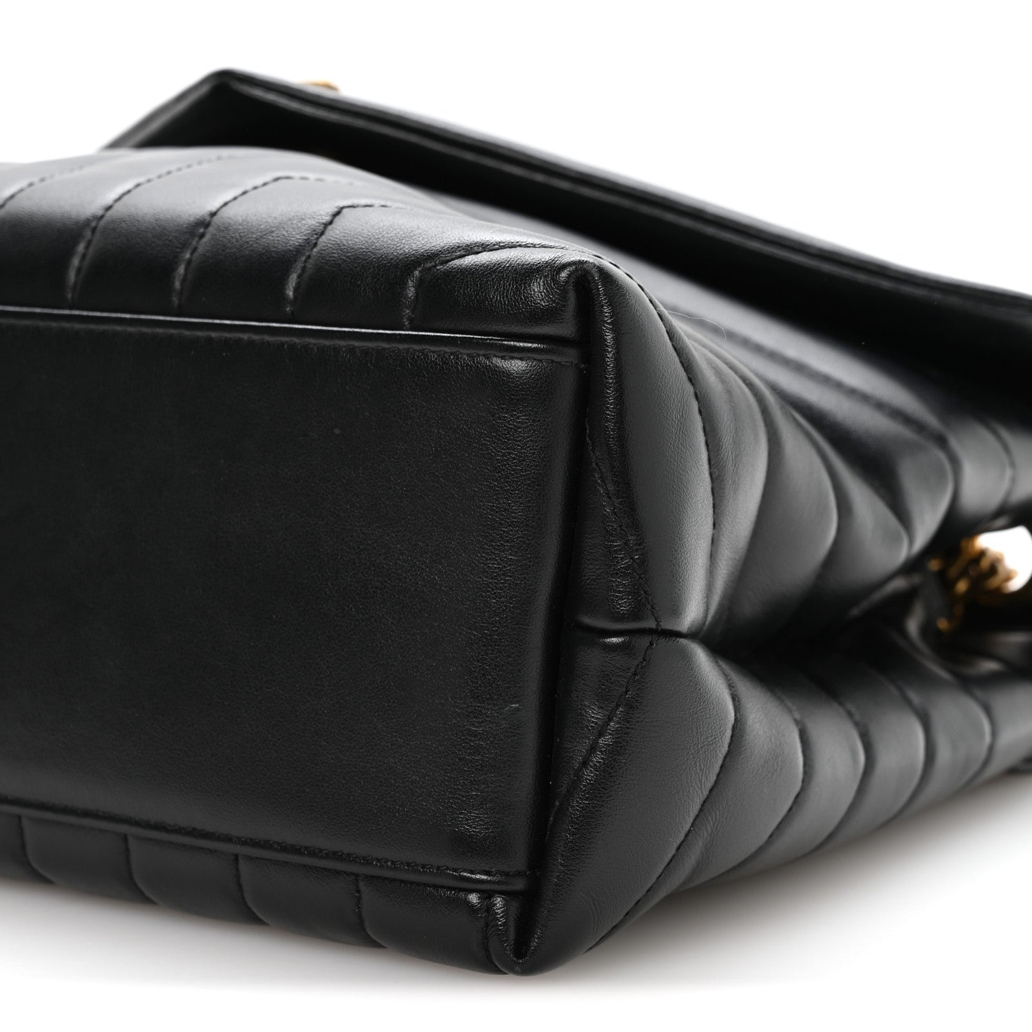 Saint Laurent Calfskin Y Quilted Monogram Medium Loulou Chain Satchel Black 10 of 10