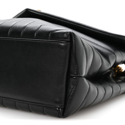 Saint Laurent Calfskin Y Quilted Monogram Medium Loulou Chain Satchel Black 10 of 10