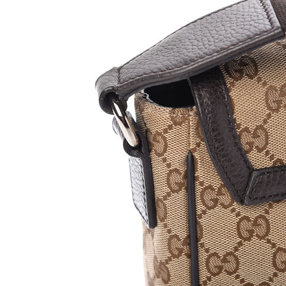 Gucci Monogram Flap Messenger Bag Beige Dark Brown 11 of 13