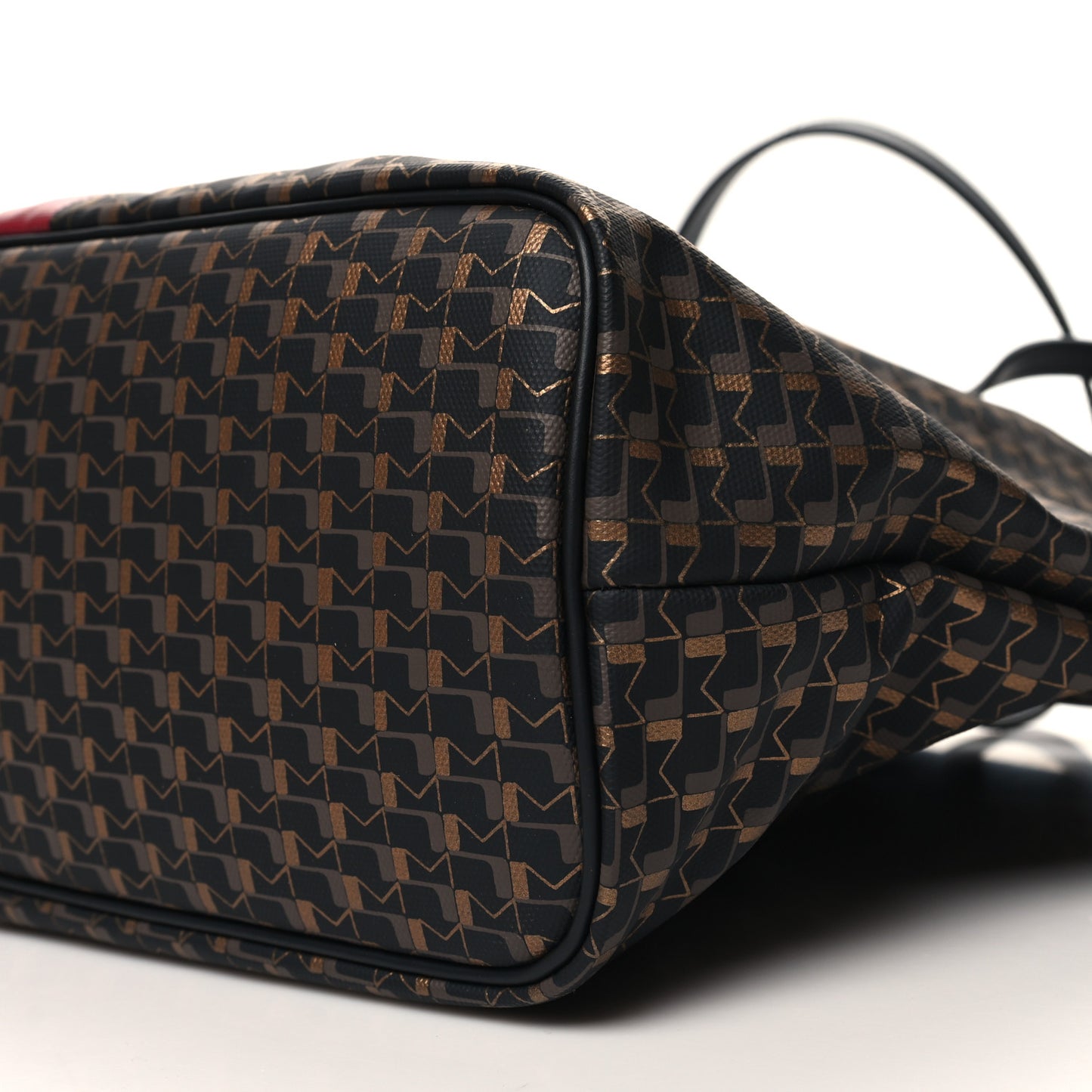 Canvas 1920 Calfskin Oh! Tote Ruban GM Carbon Bronze Ochre Bordeaux