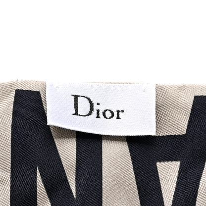 Christian Dior Silk Oblique Mitzah Scarf Blue 3 of 3
