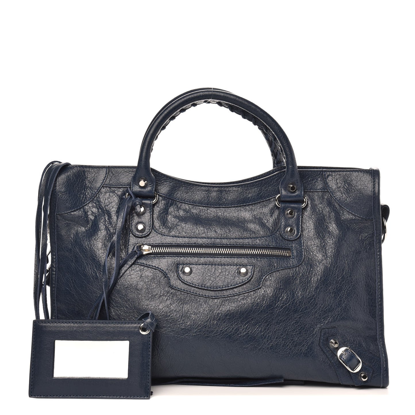 Agneau Classic Silver Hardware City Bleu Obscur
