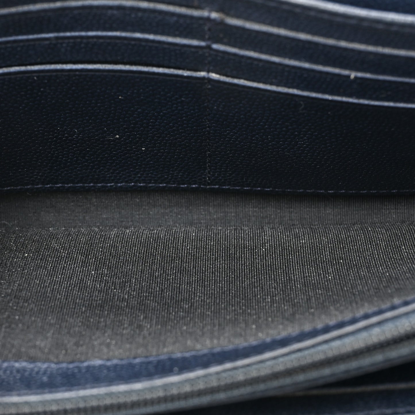 Caviar Sevruga Long Flap Wallet Navy