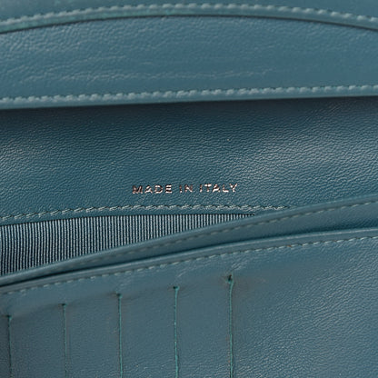 Chanel Lambskin Quilted Yen Wallet Blue 7 of 22