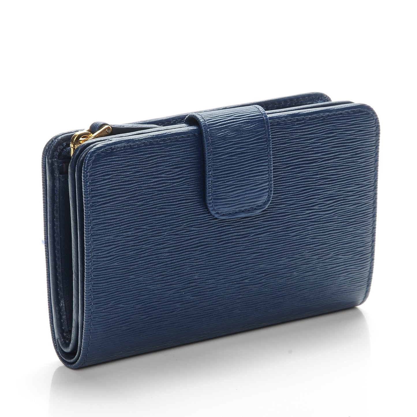 Vitello Move Metal Compact Wallet Bleuette