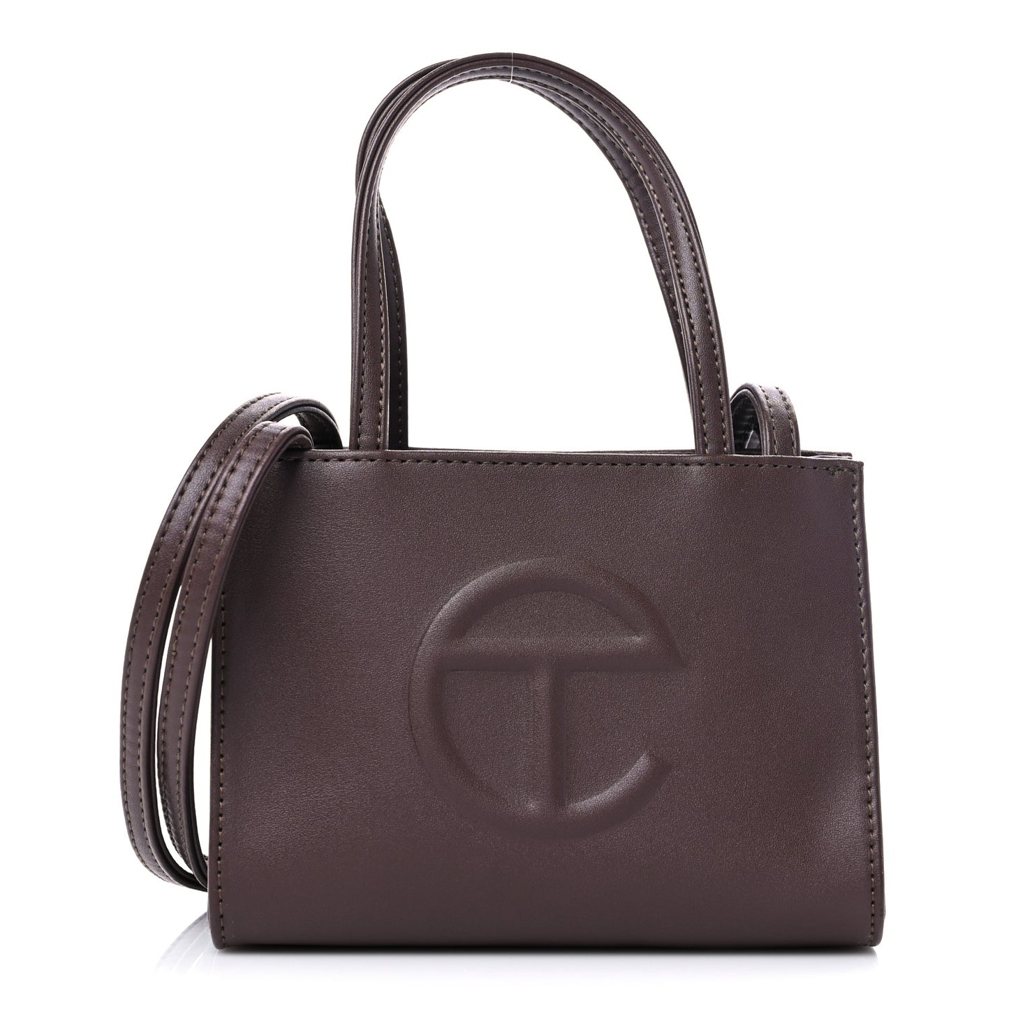 Vegan Leather Small Shopping Bag Chocolate