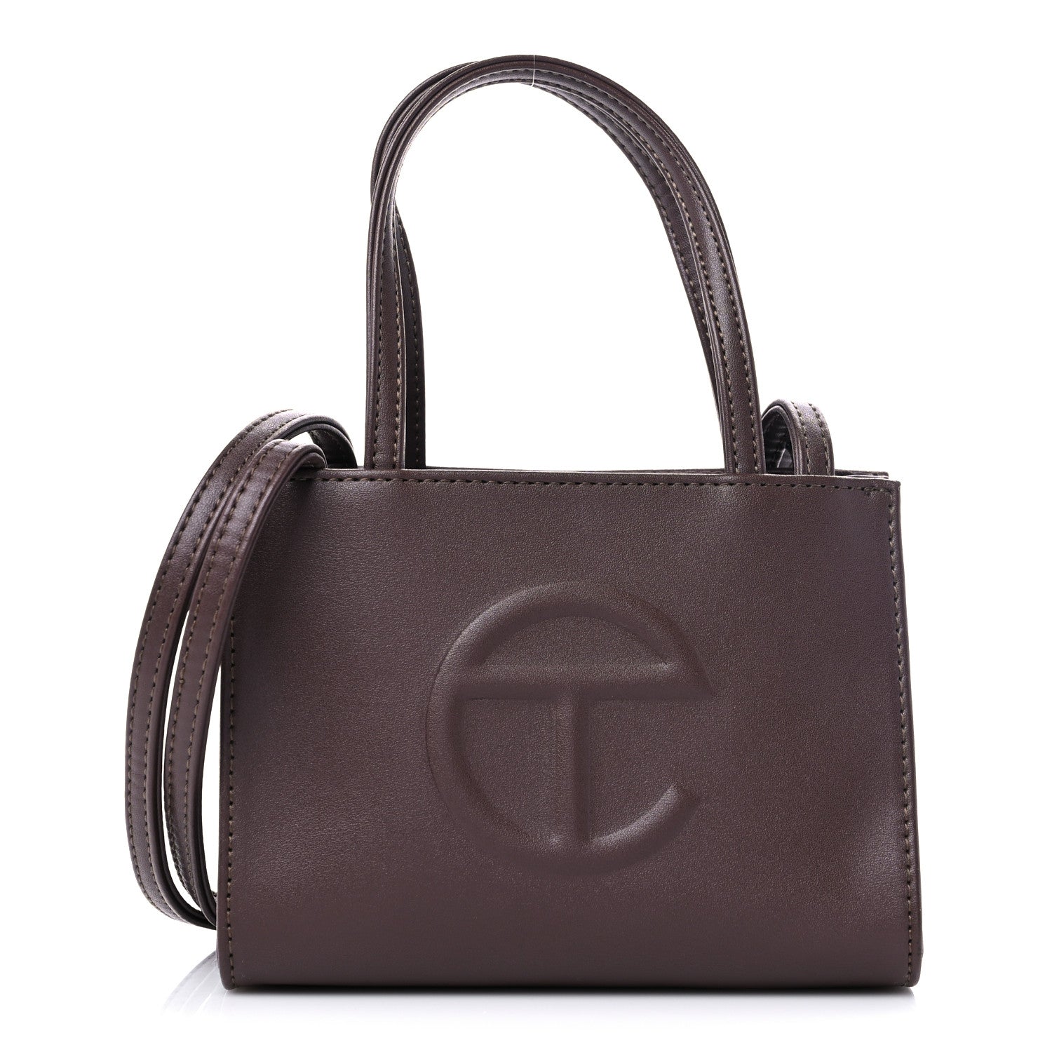 Telfar Vegan Leather Small Shopping Bag Chocolate 1 of 9