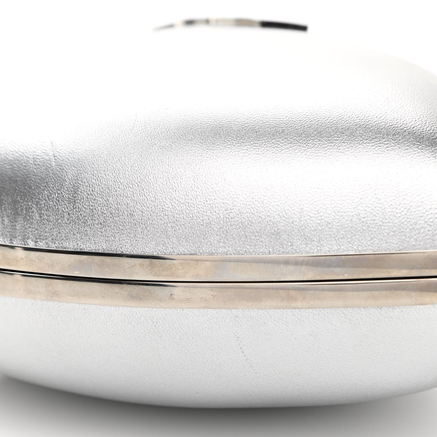 Smooth Calfskin Heart Monogram Love Box Crossbody Silver