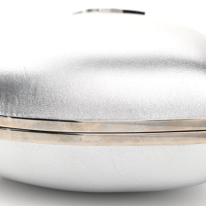 Saint Laurent Smooth Calfskin Heart Monogram Love Box Crossbody Silver 8 of 11