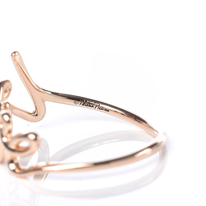 Tiffany 18K Rose Gold Paloma's Graffiti Love Ring 55 7.25 5 of 7