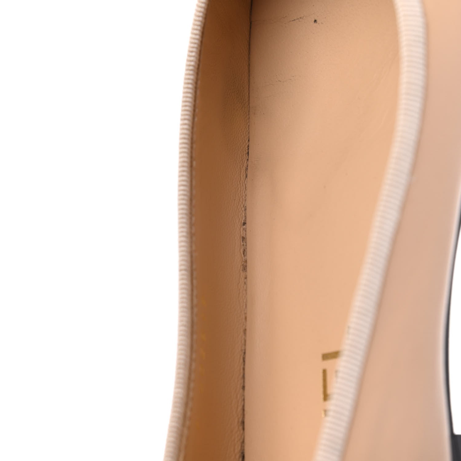 Chanel Lambskin Cap Toe CC Ballerina Flats 38 Beige Black 9 of 19