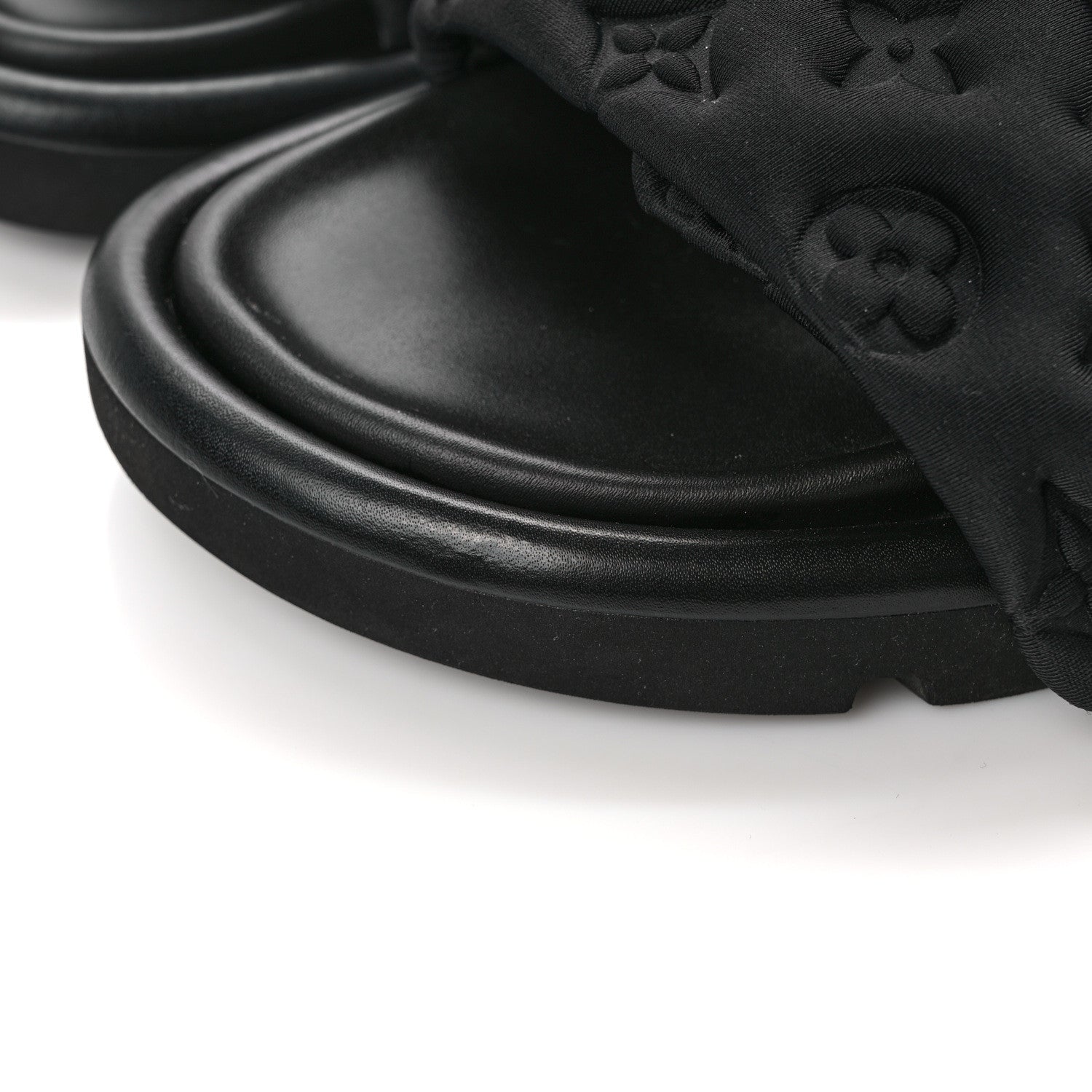 Louis Vuitton Technical Fabric Embossed Monogram Pool Pillow Comfort Mules 39 Black 9 of 10